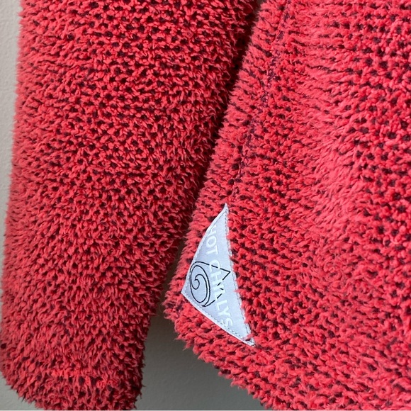HOT CHILLYS quarter-zip fluffy warm red-orange ladies pullover Large - Picture 3 of 9